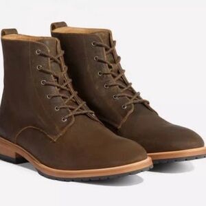 NIB New Nisolo Martin All-Weather Lace-up Boot 11 Waxed Brown